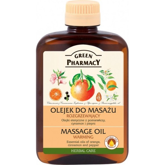 Massage Oil warming Orange oil, cinnamon, pepper - GREEN PHARMACY